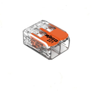 Conector de empalme 2 conductores c/palancas cal 12 AWG, 221-412